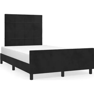 vidaXL Bettgestell 120 x 190 cm Schwarz