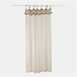 Mirabeau Vorhang Gardine Romagny leinen/schwarz beige|schwarz
