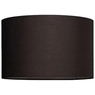 Licht-Erlebnisse Lampenschirm LAMPENSCHIRM, Lampenschirm für Tischlampe Ø 40 cm Rund Stoff Schwarz E27 Modern schwarz