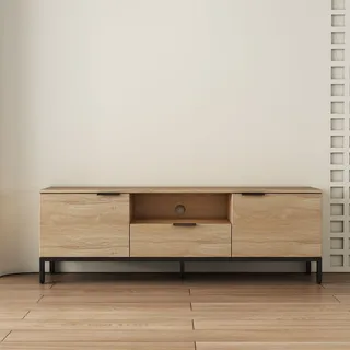 OTTO home Jorinde TV-Board 0 cm Beige Holz/Kunststoff/Metall/MDF/Spanplatte/Melamin/Holzwerkstoff