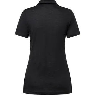 super.natural W Zip Polo Schwarz XS