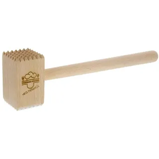 Fleischklopfer aus Holz mit individueller Gravur - (L28 x B8 x H4 cm) - Personalisierter Fleischhammer - Schnitzelklopfer - Küchenhelfer - Küchenutensilie - Geschenk für Koch/Köchin - STEMPEL-FABRIK