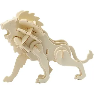 3D Puzzle aus Holz Holzpuzzle Löwe Steckpuzzle 3D Figur