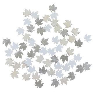 60 Holz Streuteile Tannenbäume Sterne Blätter Schneeflocke Deko Figuren Herbst Weihnacht, AUSF:Blätter