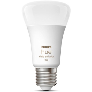Philips HUE Led-Leuchtmittel White & Color Ambiance, Weiß, Kunststoff, E27, F, 9 W, Gr. 6,1, Lampen & Leuchten, Innenbeleuchtung, Smart Lights, Smarte Glühbirnen