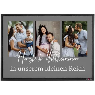 Herz & Heim® Personalisierte Fußmatte mit eigenen Fotos gestaltet - EIN tolle Geschenkidee 70 x 50 cm