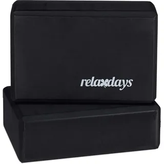 Relaxdays Yoga-Blöcke, Schaumgummi, Trainingszubehör, rutschfest, 8 x 23 x 15 cm, 2 Stück