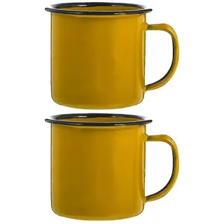 2er-set Haushaltsmilchbecher, Vintage-kaffeebecher, Multifunktionale Kaffeetassen, Milchbehälter-6.5x6.5x6cm-yellow