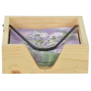 Esschert Design Serviettenhalter quadratisch 19,5 cm - Holz & Metall