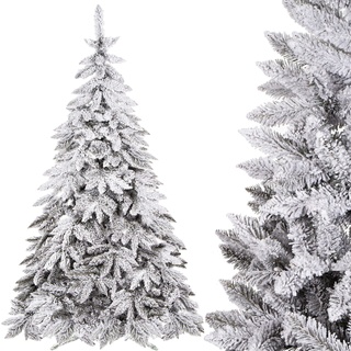 SPRINGOS Künstlicher Weihnachtsbaum Kaukasus-Fichte Kunstschnee 220 cm