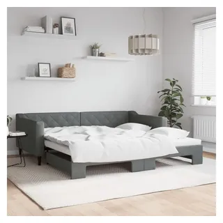 vidaXL Tagesbett 100 x 200 cm Dunkelgrau