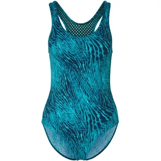 Tchibo - Sport-Badeanzug - Damen - Gr. 46 - petrol/print