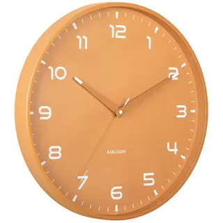 Karlsson Wanduhr, Gelb, Metall, Rund, 40x4.3x40 cm, CE, Dekoration, Uhren, Wanduhren