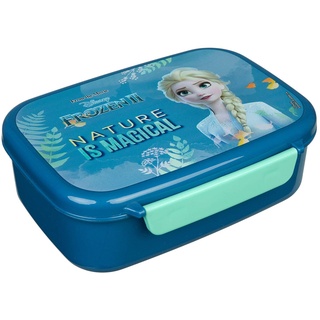 Scooli Brotdose für Kinder mit herausnehmbaren Einsatz - Disney Frozen ELSA - Kindergarten Brotdose - Sandwichbox Schule - Brotzeitdose aus Kunststoff BPA frei - Sandwichbox - Lunchbox - Vesperbox