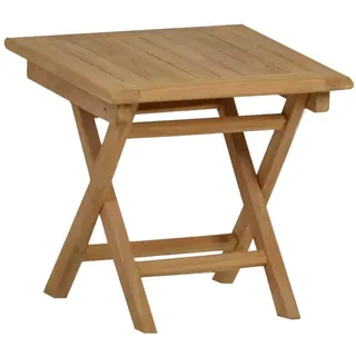 Teak Beistelltisch/Klapptisch 50cm Massivholz Teak