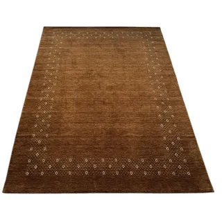 Wawa Teppich Wollteppich Braun Gabbeh Teppich 100% Wolle Orientteppich Handgewebt AN3 braun 200 cm x 300 cm