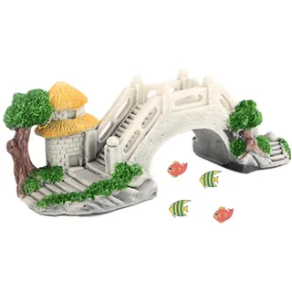 CuiCanfla Fisch Tank Ornament, Aquarium Polyresin Landschaft, Aquarium Deko Höhle Brücke, Aquarium Terrarium Deko, für Fisch Tank Ornament Dekoration
