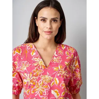 Alba Moda Schlupfbluse Bluse mit Gummizug am Ärmel rosa 36