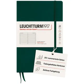 Leuchtturm Notizbuch Medium A5 Forest Green liniert