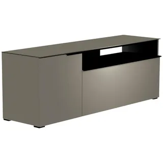 Woood Moderano Lowboard 160x43x44 cm Grau/Schwarz Metall