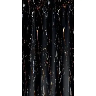 KS Handel 24 Textil Duschvorhang Black Stone Marmor Schwarz 200x200 cm inkl. Duschvorhangringe inkl. Beschwerung