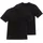 T-shirts V-neck Schwarz Baumwolle unifarben schwarz NOS
