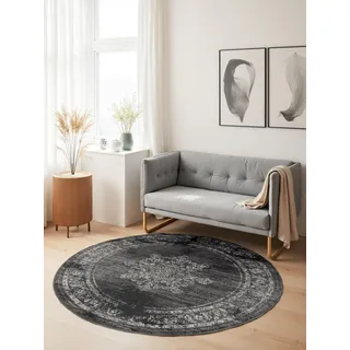 HANSE HOME Lydia Kurzflorteppich Ø 120 cm Grau