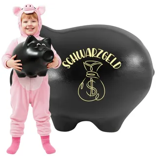 Personalisierte Sparschwein mit Namen XXL aus Keramik ohne Öffnung, zum Zerbrechen – Handgemachte Sparbüchse, Geldbox & Münzdose Individuelle Geschenkidee Geldgeschenk für Kinder, Hochzeit, Geburtstag