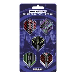 WINMAU Flight Kollektionen Dartflüge 5 Sets pro Packung Extra dick 100 Mikron Blau