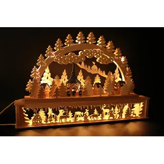 SchwibboLa Original Erzgebirgischer Schwibbogen mit Erhöhung Lichterbogen XXL Verschieden Größen FREIE Auswahl (Motiv8: 72x45cm (BxH))