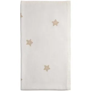 Marks & Spencer Weiche Gestrickte Babydecke mit Sternenmuster – Kuschelige Neugeborenendecke aus Strick, Farbe Ivory, Einheitsgröße - Einheitsgröße
