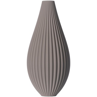 3D Vase Dekovase Sina XL 40cm Nachhaltige Deko Vase Pampasgras Trockenblumen, Bodenvase grau