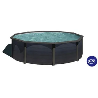Gre Pool-Set, Anthrazit, Metall, 120 cm, Freizeit, Pools und Wasserspaß, Aufstellpools, Stahlwandpools