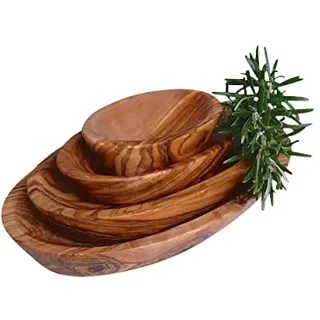 D.O.M.® Schalen oval aus Olivenholz im 4er Set