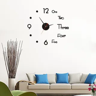 Rahmenlose Wanduhr/nachtlicht, Dekorativ, Leuchtend Und Geräuschlos, Für Wohn- Und Schlafzimmer, Schwarz, Klein, 40 Cm / 15,75 Zoll