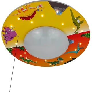 Niermann Stand By, Kinderlampe, Niermann Dino LED Deckenleuchte E27 Multicolor, Bunt Made in Germany