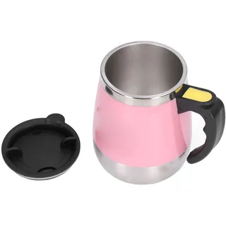 Selbstmischender Becher Mit Magnet Für Kaffee, Tee, Heiße Schokolade Und Milch, Aus Rosafarbenem Edelstahl