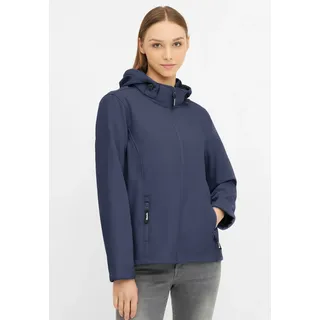 Outdoorjacke BENCH. "643185", Damen, Gr. 42, blau (crown blau), Web, Obermaterial: 100% Polyester, unifarben, Jacken Outdoorjacke
