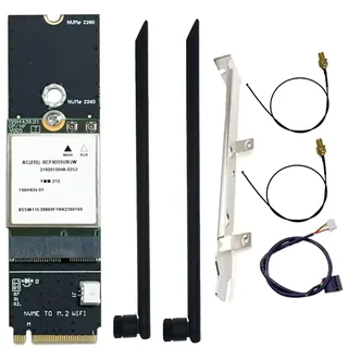 Jnchdghwa MT7927 WLAN-Karte Gigabit-WLAN 7 MT7927 9220M Drahtlosnetzwerk-WLAN-Karte Bluetooth 5.4 Tri-Band 2,4 GHz/5 GHz/6 GHz Adapter