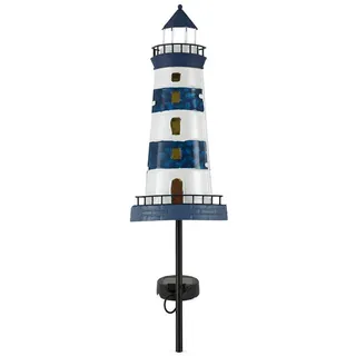 colourliving LED-Dekofigur LED Solar-Gartenstecker »Leuchtturm & Segelboot« für Garten und Beet, Maritimes Design, Solarbetrieb