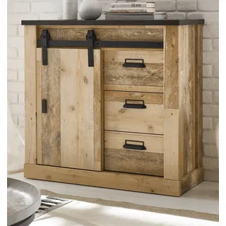 furn.design Kommode Stove 93 x 91 cm Beige / Anthrazit