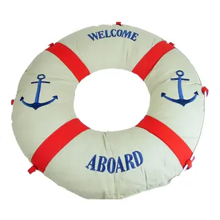 osters muschel-sammler-shop Rettungsring ┼ Kissen Stromboli 50cm ║ Sofa, Coach, Stuhl Bank, Sessel oder Boot