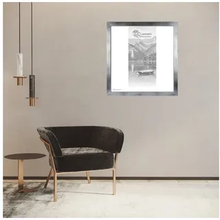 Clamaro Bilderrahmen Silber Gebürstet Collage silberfarben 92 cm x 92 cm | 92x92
