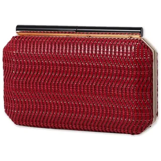 CORIOS Damen Abendtasche Braut Handtasche Elegant Henkeltasche Abnehmbarer Kette Tasche Hochzeit Brautbörse Kleine Clutch Schultertasche für Cocktailparty Abendparty Tanzparty Geburtstag Rot