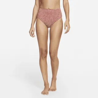 Nike Adventure freche, wendbare Schwimmhose mit hohem Taillenbund für Damen - Rot, M