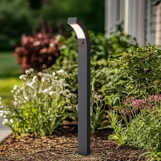 LUCANDE Wegeleuchte Aluminium 100,0 cm inkl. Bewegungsmelder schwarz