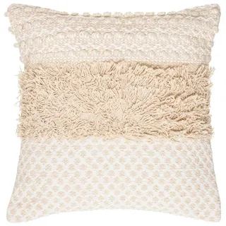 Atmosphera Créateur d'intérieur Dekokissen Dekokissen Cot Sand, Baumwolle, Boho, 40 x 40 cm beige