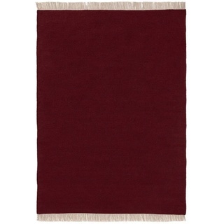 Wollteppich Liv, benuta, rechteckig, Höhe: 5 mm, Wolle, handgewebt rot 170 cm x 240 cm x 5 mm