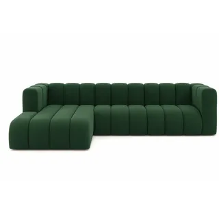 kaiser möbel Ecksofa L-Form, GRAND 318 cm, stoff Salvador, Grün, Links - Grün