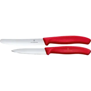 Victorinox Swiss Classic Gemüsemesser 8 cm/11 cm 2-tlg. rot